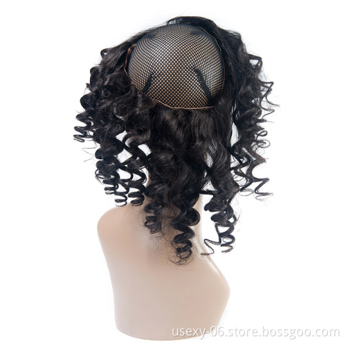 Grade 10A Cheap Human Hair Round Loose Wave 360 Lace Frontal Malaysian Virgin Hair For Black Women